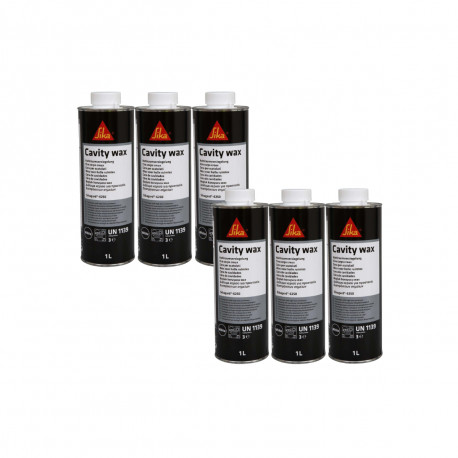 Lot de 6 cires thixotrope anti-corrosion SIKA Sikagard 6250 - 1L - Blanc