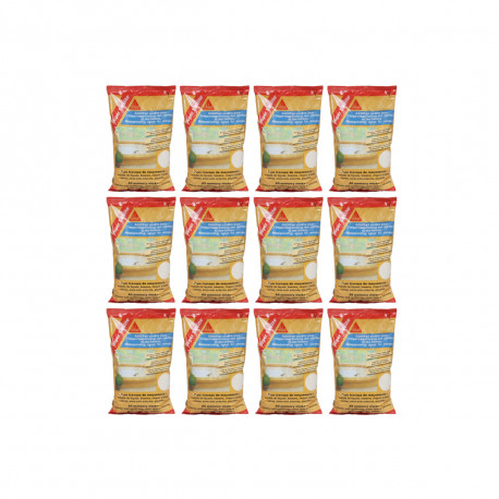 Lot de 12 additifs en poudre pour imperméabiliser les mortiers et bétons - SIKA Super Sikalite - Blanc - 1kg