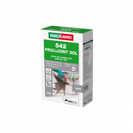 Mortier joint carrelage PAREXLANKO 542 Prolijoint Sol - Gris - 5 kg - L542GRIS05