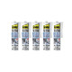 Lot de 5 silicones mastic UHU Bain Cuisine 2H Blanc Cartouche - 300ml