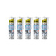 Lot de 5 silicones mastic UHU Bain Cuisine 2H Transparent Cartouche - 300ml