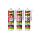 Lot de 3 colles Fixe Tout Sur Tout Extrem Express Invisible UHU Cartouche - 300 g