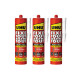 Lot de 3 colles Fixe Tout Sur Tout Extrem Express UHU blanc cartouche 425g