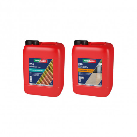 Pack PAREXLANKO - Traitement anti-verdissures 251 - 5L - Protection anti-tâches sols 240 - 5L