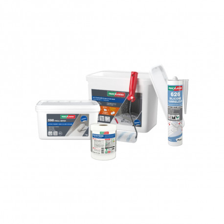 Pack PAREXLANKO - Mastic silicone 626 Carreleur Blanc 300 mL - Kit étanchéité salle de bain KITDOUCHE07