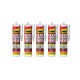 Lot de 5 colles Fixe Tout Sur Tout Extrem Express Invisible UHU Cartouche - 300 g
