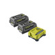 Pack RYOBI Tronçonneuse 36V LithiumPlus Brushless - 2 Batteries 4.0Ah - 5.0Ah - 1 Chargeur