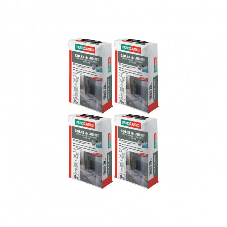 Lot de 4 colle-joints spécial douche à l'italienne et piscine PAREXLANKO - Blanc - 100kg 