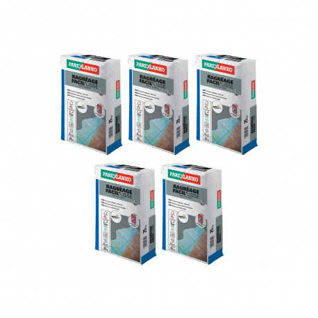 Lot de 5 ragréages PAREXLANKO Facil'lisse - convient jusqu'à 27m² environ - 125kg
