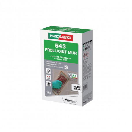 Joint carrelage PAREXLANKO 543 Prolijoint Mur - Blanc Email - 5 kg - L543BLANC05
