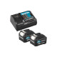 Ensemble de 2 machines Makita CLX224SMJ - Perceuse Visseuse - Visseuse à chocs - 2 batteries 4,0Ah - 1 chargeur