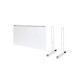 Pack ADAX Radiateur électrique connecté blanc - 600 W - 635x330x91 mm - Famn H 06 KWTW - Pieds pour radiateur P blancs - 195x290