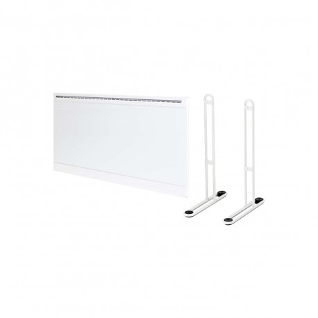 Pack ADAX Radiateur électrique connecté en verre trempé blanc - 800 W - 750x330x91mm - IVER H 08 KWTW - Pieds pour radiateur P b