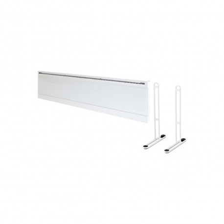 Pack ADAX Radiateur électrique connecté en verre trempé blanc - 1000 W - 1380x210x91mm - IVER L 10 KWTW - Pieds pour radiateur P