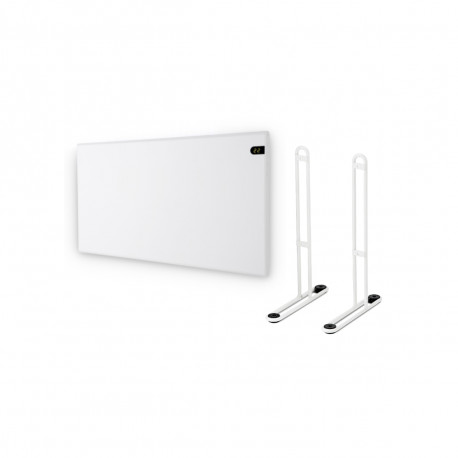 Pack ADAX Radiateur électrique blanc - 600 W - 589x370x90mm - Neo Basic NP06 KDT - Pieds pour radiateur P blancs - 195x290mm