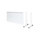 Pack ADAX Radiateur électrique connecté en verre trempé blanc - 1000 W - 809x330x91mm - IVER H 10 KWTW - Pieds pour radiateur P 