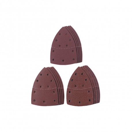 Lot de 15 abrasifs EINHELL pour ponceuse triangulaire - 15x10mm - Grains 60-K120-K180 - 49496174