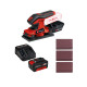 Pack EINHELL Ponceuse vibrante 18V Power X-Change TC-OS 18/187 Li-Solo - Starter Kit Power 4.0Ah - 15 abrasifs