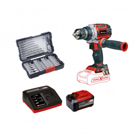Pack EINHELL Perceuse-visseuse EINHELL 18V Power X-Change - TP-CD 18/60 Li BL - Solo - Starter Kit P