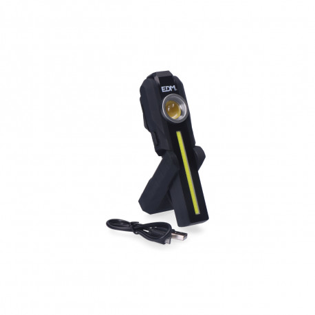 Lampe de poche EDM à LED COB - 200 lumens - 1.5Ah - 36128
