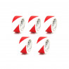 Lot de 5 rubans adhésifs vinyle - 3M - Rouge et blanc - 50mm - 767-50