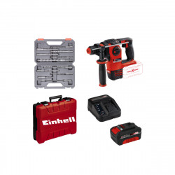Pack EINHELL Marteau Perforateur 18V Power X-Change - HEROCCO - Starter Kit Power 4.0Ah - Coffret 12 forets SDS Plus