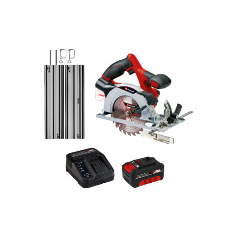 Pack EINHELL Scie circulaire 18V Power X-Change - TE-CS 18/150 Li - Solo - Lame 150mm - Lot de 2 rails de guidage 1m - Starter K