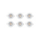 Lots de 6 spots encastrables blancs SLID CONCEPT - dimmable et orientable - 5,5W - 3000K