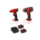 Pack EINHELL 18V Power X-Change - Pistolet à colle sans fil TE-CG 18 Li - Solo - Décapeur thermique TE-HA 18 Li-Solo - Starter K