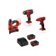 Pack EINHELL 18V Power X-Change - Pistolet à colle sans fil - Décapeur thermique - Agrafeuse-Cloueuse 2 en 1 - Starter Kit Power