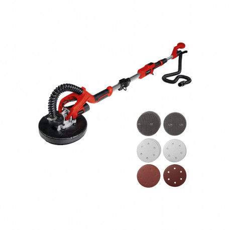 Pack EINHELL - Ponceuse girafe TE-DW 225 X - 750W - 1,65m - Lot de 15 abrasifs pour ponceuse murale - 225mm