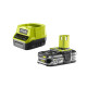 Pack RYOBI Ventilateur à pince 18V OnePlus RCF18-0 - 1 Batterie 2.5Ah - 1 Chargeur rapide RC18120-125