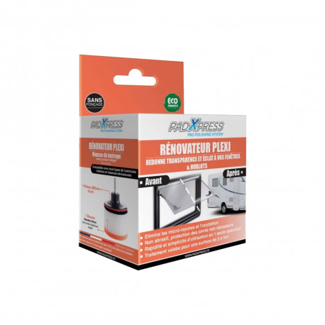 Régénérant spécial plexiglass et polycarbonate - PadXpress Camping-car - Plateau 80mm