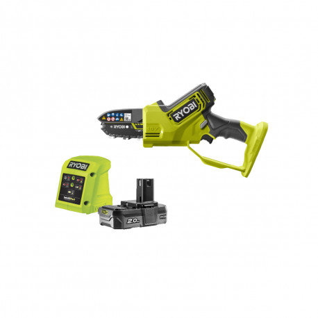Élagueur à main RYOBI - RY18PSX10A-120 - 18V OnePlus Brushless - 1 batterie 2,0 Ah - 1 chargeur