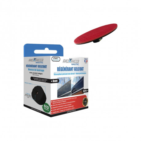 Polish régénérant désoxydant - PadXpress Nautic - Pour coque bateau gelcoat - 125mm
