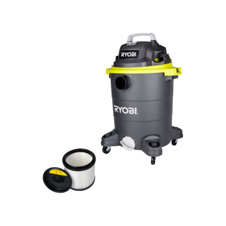 Aspirateur eau et poussière RYOBI 1400W - 30L - RVC-1430PPT-G - Filtre de rechange lavable - RAKVACFW2030