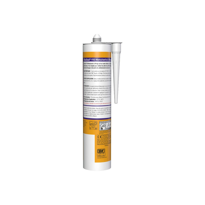 Mastic silicone anti-moisissure SIKA Sikaseal 108 Sanitaire - Blanc - 300ml  - Espace Bricolage