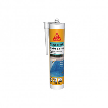 Mastic silicone SIKA Sikaseal - 163 Piscine & Bassin - Blanc - 300ml