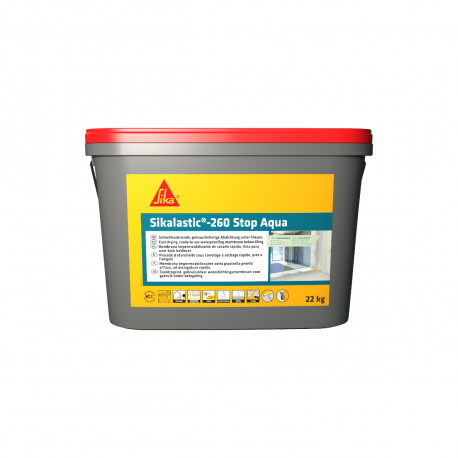 Revêtement d'étanchéité sous carrelage Sikalastic-260 Stop Aqua - 8m² - 22kg