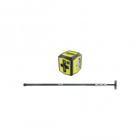 Pack RYOBI - Laser croix verte - RBCLLG2 - 15m de portée - Canne télescopique RBCLTP1 - 320cm