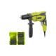 Pack RYOBI - Perceuse à percussion RPD500-GC - 500W - Coffret antichocs empilable RAK38SDD 38 accessoires de perçage-vissage - p