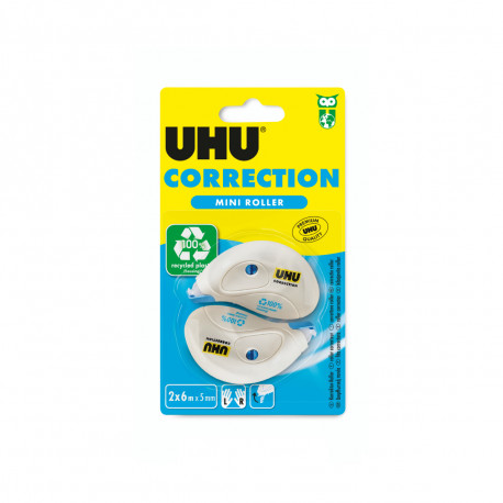 Lot de 2 correcteurs mini à ruban UHU - 6m x 5mm - 50710