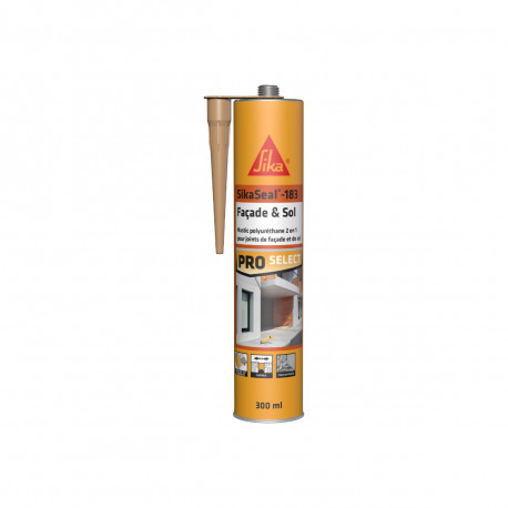 Mastic polyuréthane 2 en 1 SIKA Sikaseal-183 Façade & Sol - Ton pierre - 300ml