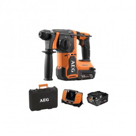Perforateur burineur SDS+ AEG - BBH18BL2-502C - 18V Brushless - 2 batteries 5,0Ah - Chargeur