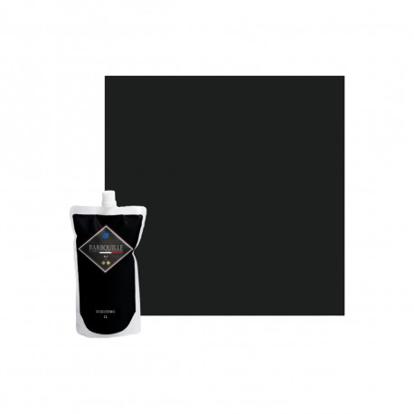 Peinture acrylique lessivable mat BARBOUILLE - Pour murs et plafonds - 1L - Noir Vodounô
