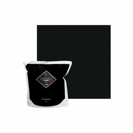 Peinture acrylique lessivable mat BARBOUILLE - Pour murs et plafonds - 5L - Noir Maléficio