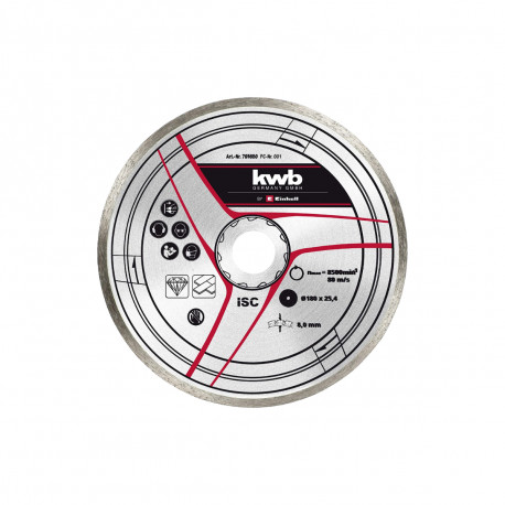 Disque à tronçonner diamanté EINHELL pour coupe-carrelage - 180 x 25,4mm