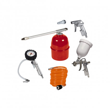 Kit de 5 accessoires EINHELL pour compresseur - tuyau 4m