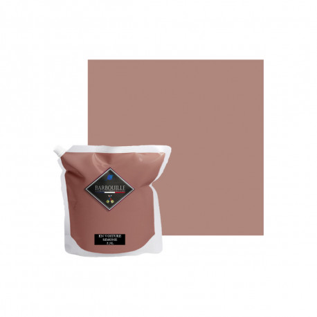 Peinture acrylique lessivable velours BARBOUILLE - Pour murs et plafonds - 2,5L - Rose en voiture Simone