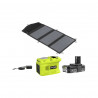 Panneau solaire pour voyage RYOBI - RYSP21ABI150B-120 - 18V OnePlus - avec transformateur - 1 batterie 2,0Ah